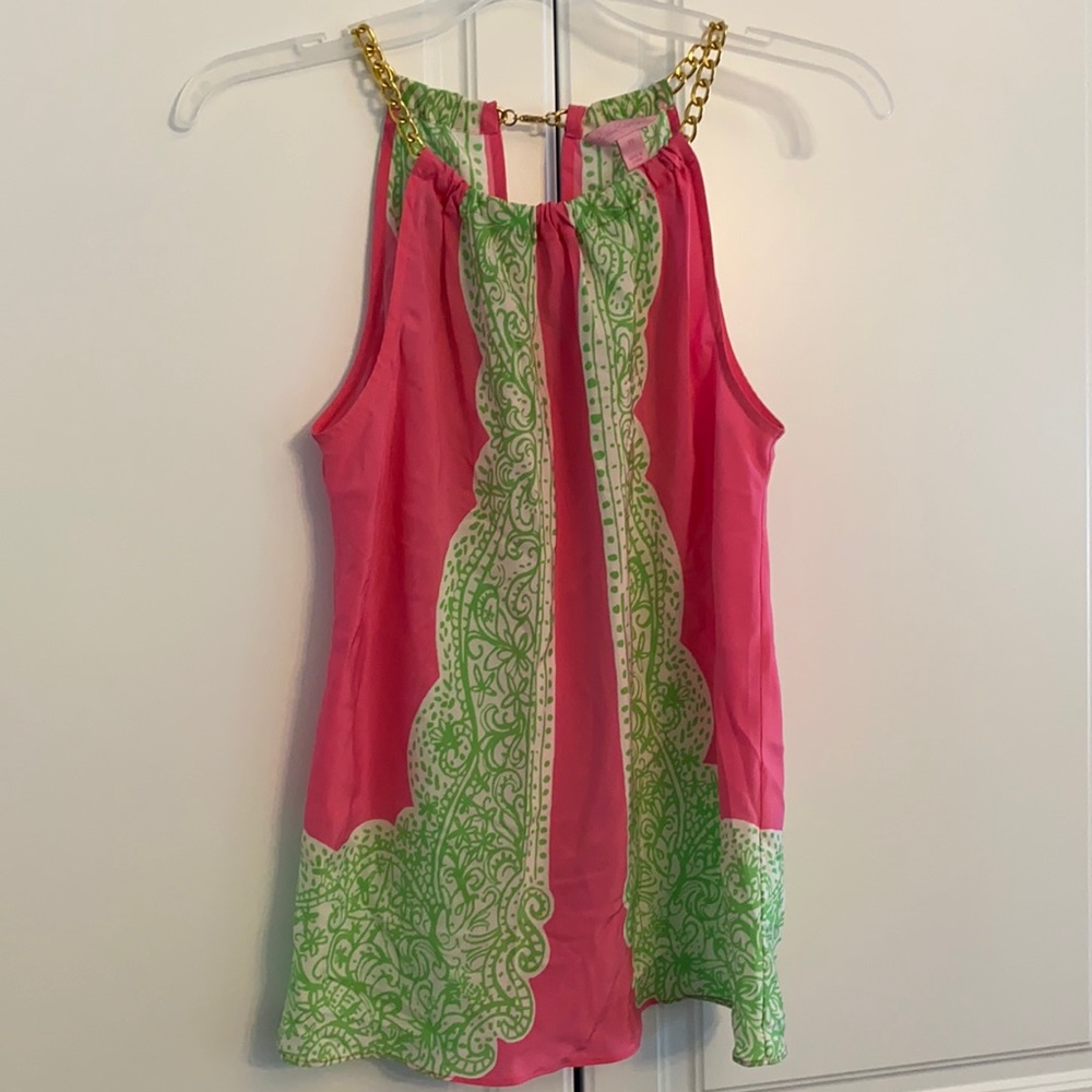 Lilly Pulitzer Riveria 100% Silk top. XS